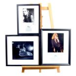 Two limited edition photographs of rock stars and another