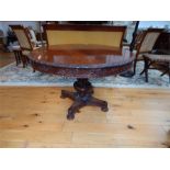 A 19th century Burmese rosewood centre table