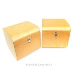 Pair of vintage contemporary plywood storage boxes