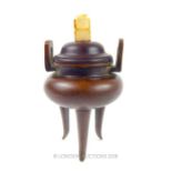 Chinese bronze lidded incense burner