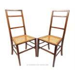 Pair of Edwardian bedside chairs