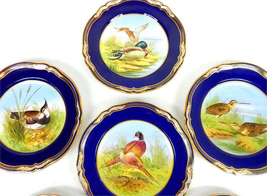 A set of six, Spode Game Bird, bone-china, hand-painted, bird plates - Image 2 of 3