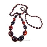 Two cherry amber necklaces