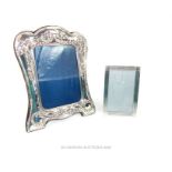 Two silver photo frames