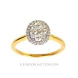 An 18CT Y/G diamond ring of 1/2 a carat approx