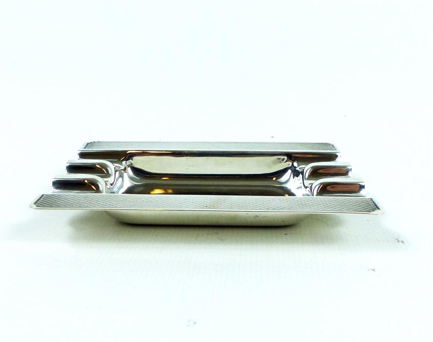 A cased, silver dish and boxed silver pin tray/ash-tray - Image 6 of 11