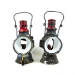 Two 19th century, railway lamps