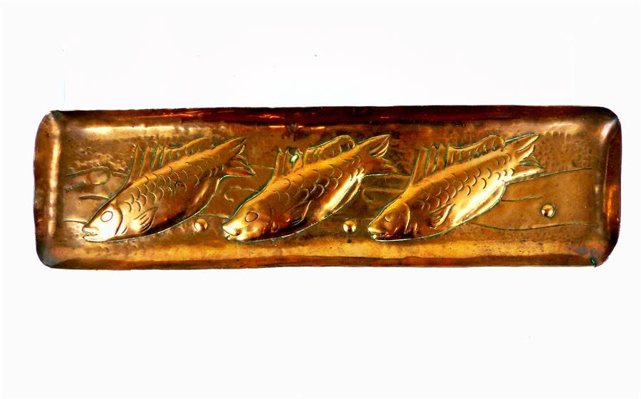 A Newlyn School Copper Trinket Tray