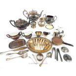 A large collection of silver plated tableware