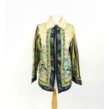 An early 20th century, exquisitely embroidered Chinese, silk blouse