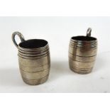 A Pair of Continental Silver Coloured Metal Whisky Tots.