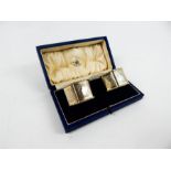 A Pair of George V Sterling Silver Napkin Rings.