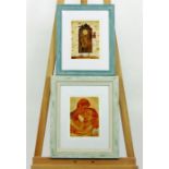 V. Makeyev (Russian), Two, framed and glazed paintings