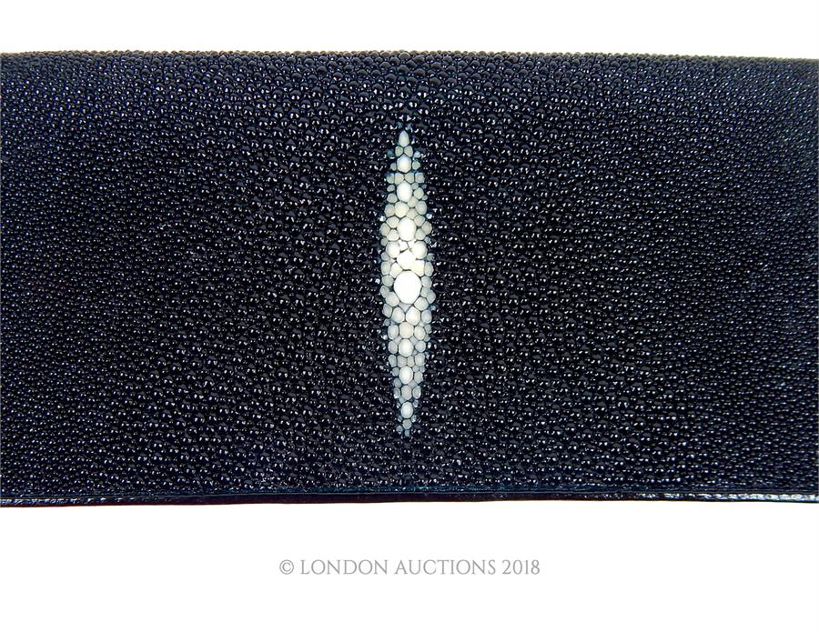 An unused, boxed, shagreen (ray skin) wallet - Image 3 of 4