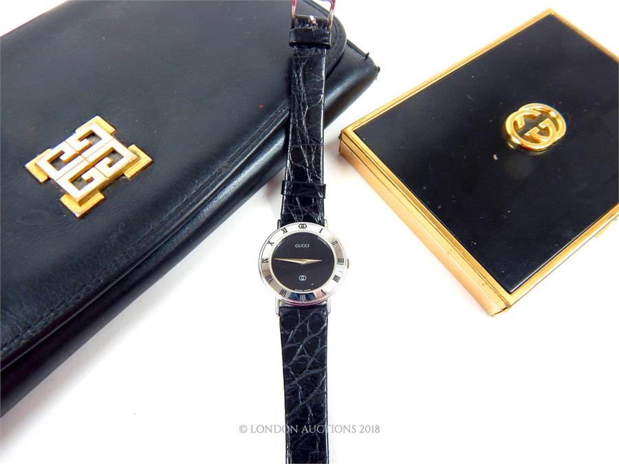 A Gucci ladies wristwatch and Gucci cigarette case - Image 2 of 3