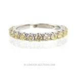 A Three Quarter Diamond Set Eternity Ring.