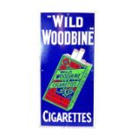 An authentic 'Wild Woodbine Cigarettes' enamelled, advertising sign (Circa 1930)