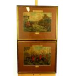 A gilt-framed, pair of 19th century, Cheshire hunting prints