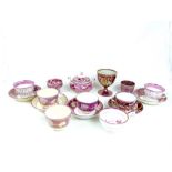 A collection of 19th century Sunderland lustre tea wares