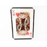 A large King of Hearts playing cards decoupage artwork