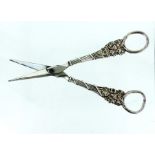 A Pair of George III Sterling Silver Grape Scissors.