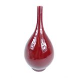 A Chinese sang de boeuf porcelain vase