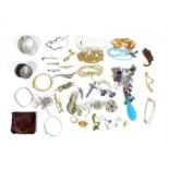 Collection of sterling silver and vintage costume jewellery