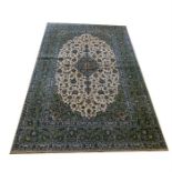 A Fine Central Persian Signed Kashan Carpet.