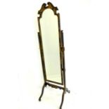 A circa 1920's Chinoiserie cheval mirror