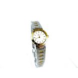 A Bvlgari, ladies stainless steel and gold plated wristwatch