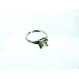 An 18ct White gold Princess cut diamond of 90 points approx