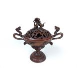 A Chinese bronze incense burner