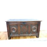 An 18th century oak coffer