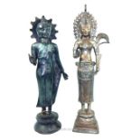 Two sculptures of Eastern deities