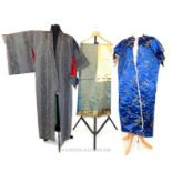 A Japanese kimono and two other items