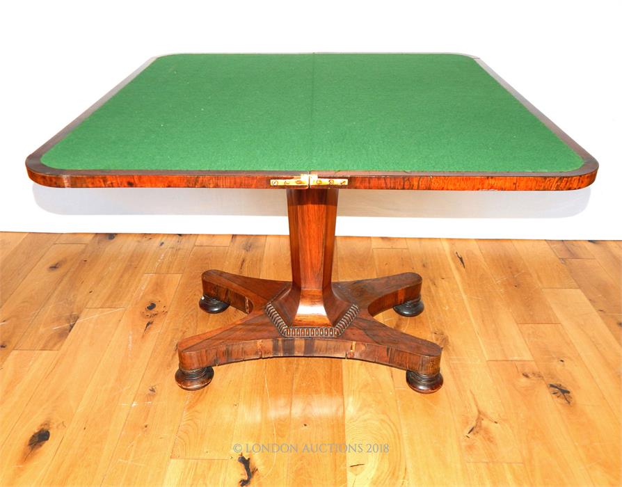 A William IV rosewood card table - Image 2 of 2