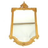 A late 19th century gilt framed wall mirror