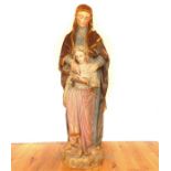 A life size Christian terracotta figure of St Anne