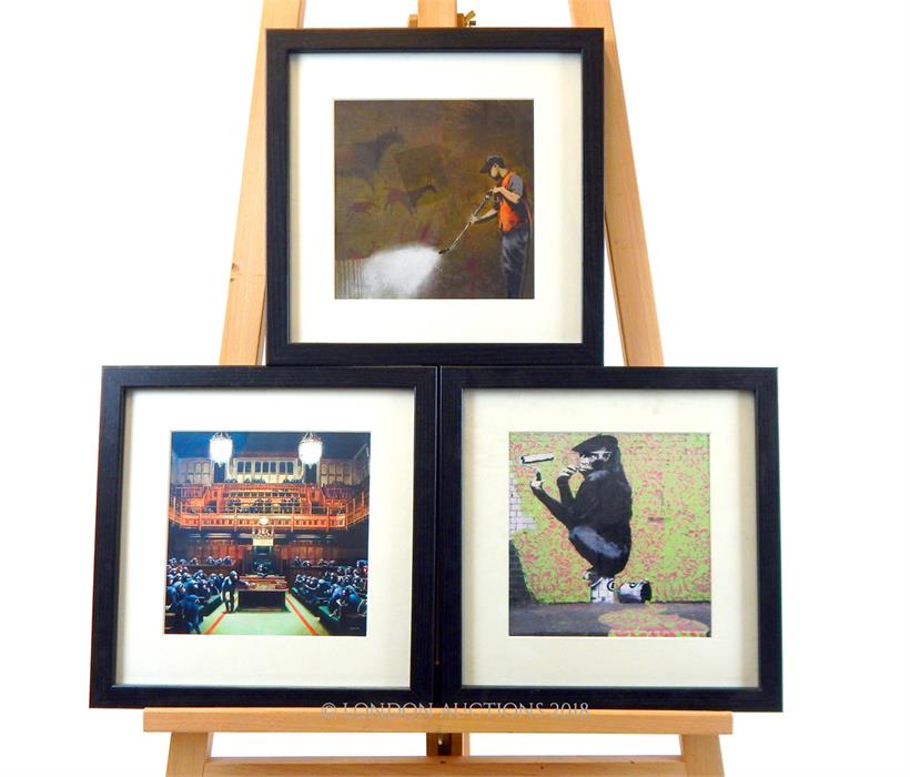 Three contemporary urban art prints