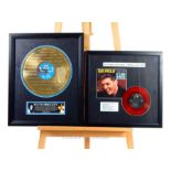Two framed Elvis Presley presentation discs
