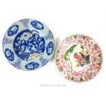 Two Chinese porcelain dishes