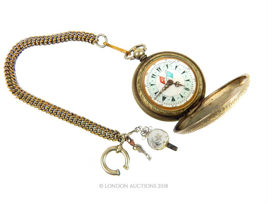 A Sterling Silver Hunting Cased Pocket Watch for the Turkish Market. - Image 4 of 6