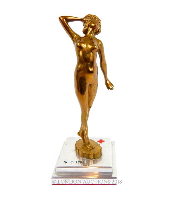 A 1960's Swiss Art Deco style bronze of a female nude - Image 3 of 4