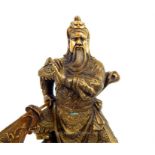 A Chinese bronze figure of a warrior