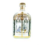 A Holmgaard glass Christmas flask