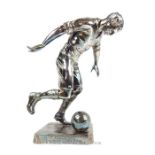 A Wilhelm Zwick 1920s white metal sporting trophy