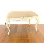 A French white painted stool