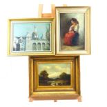Three various Oil Paintings including a work by C J Parry.