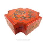 A Chinese red lacquered box