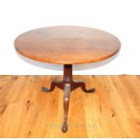 A Georgian mahogany tilt top table